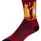 SockGuy Crew Kool Kats Socks - 6 inch, Burgundy, Small/Medium