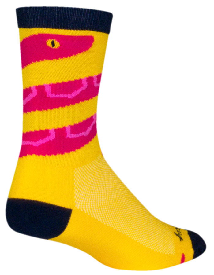 SockGuy Crew Rattle Socks - 6 inch, Yellow, Large/X-Large