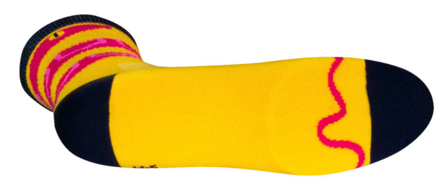SockGuy Crew Rattle Socks - 6 inch, Yellow, Large/X-Large