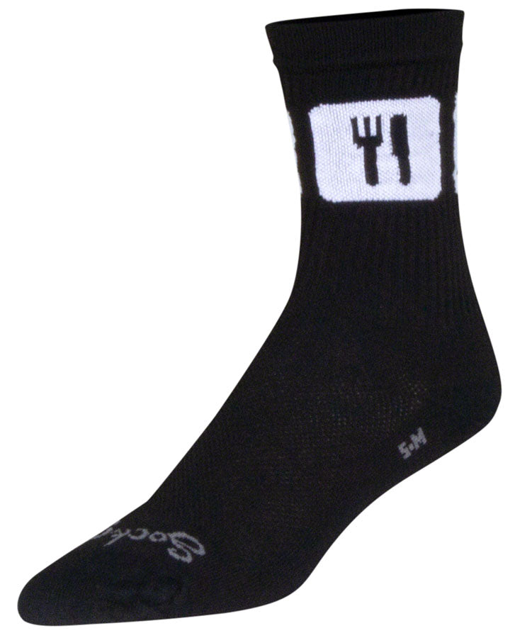 SockGuy Crew Repeats Socks - 6 inch, Black, Large/X-Large
