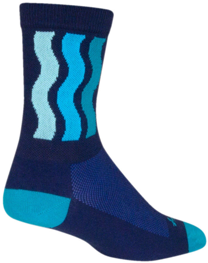 SockGuy Crew Ripple Socks - 6 inch, Blue, Large/X-Large