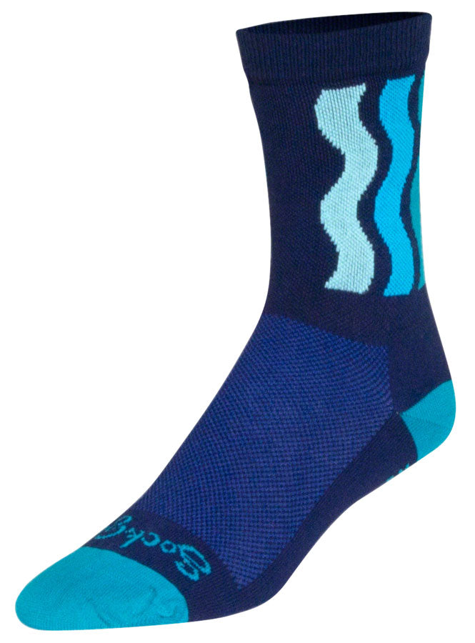 SockGuy Crew Ripple Socks - 6 inch, Blue, Large/X-Large