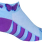SockGuy Classic Flutterby Socks - 1 inch, Light Blue, Small/Medium