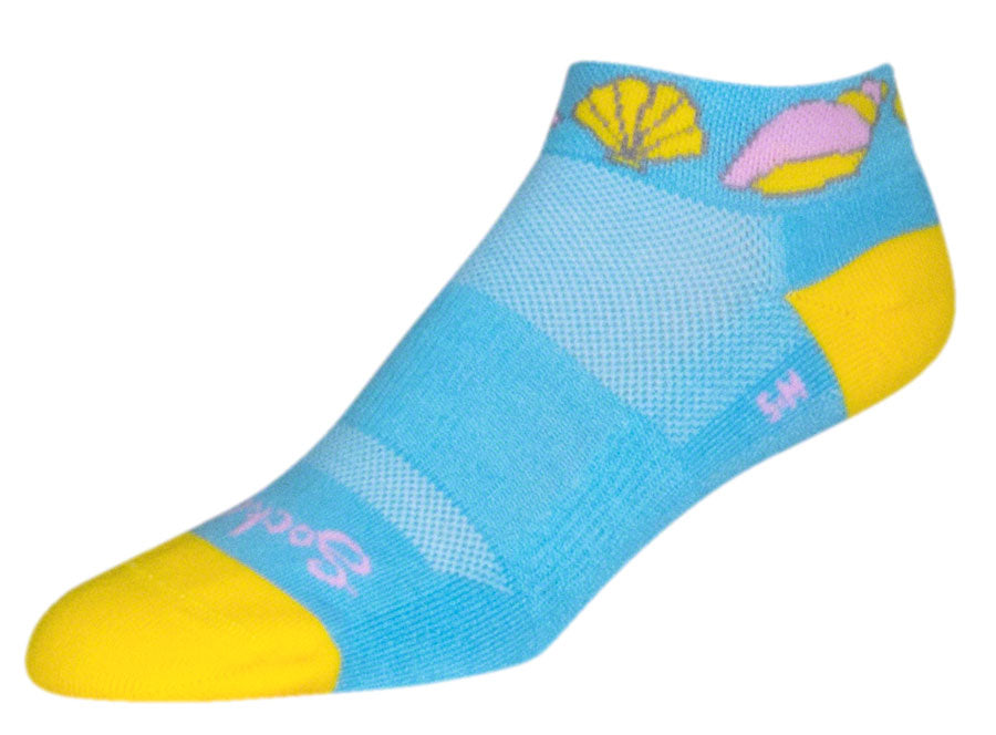 SockGuy Classic Shells Socks - 1 inch, Blue, Small/Medium