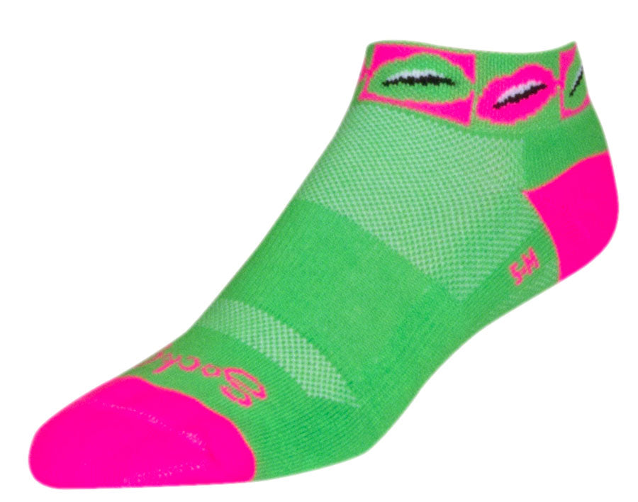 SockGuy Classic Smooch Socks - 1 inch, Green, Small/Medium
