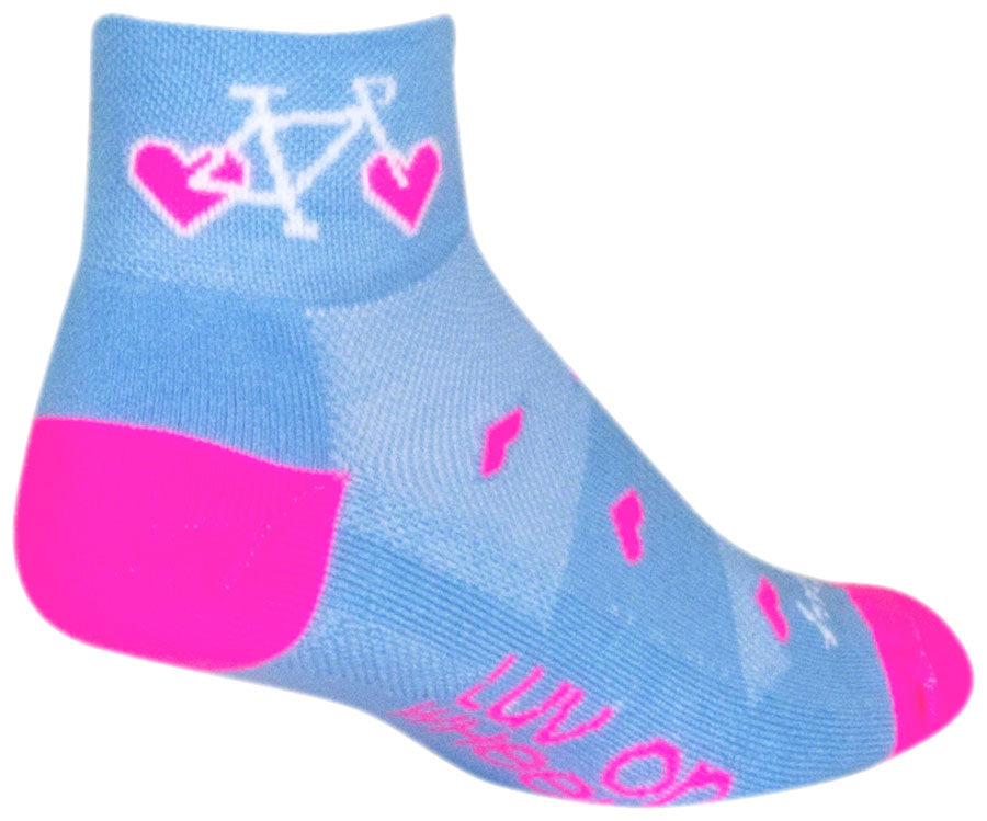 SockGuy Classic Wheel Luv Socks - 2 inch, Blue, Large/X-Large