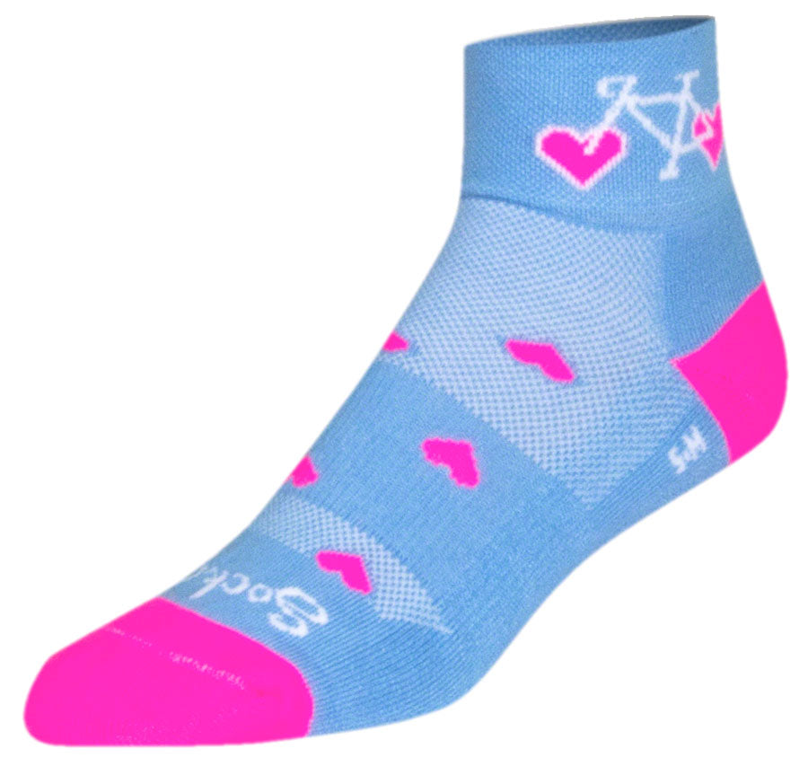 SockGuy Classic Wheel Luv Socks - 2 inch, Blue, Large/X-Large