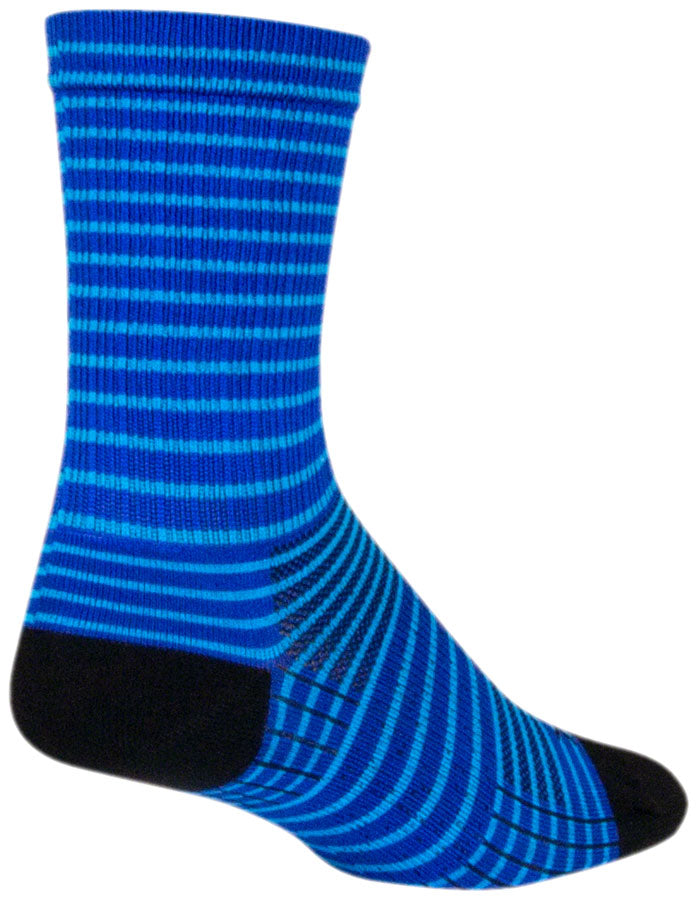 SockGuy SGX Royal Stripes Socks - 6 inch, Royal, Large/X-Large