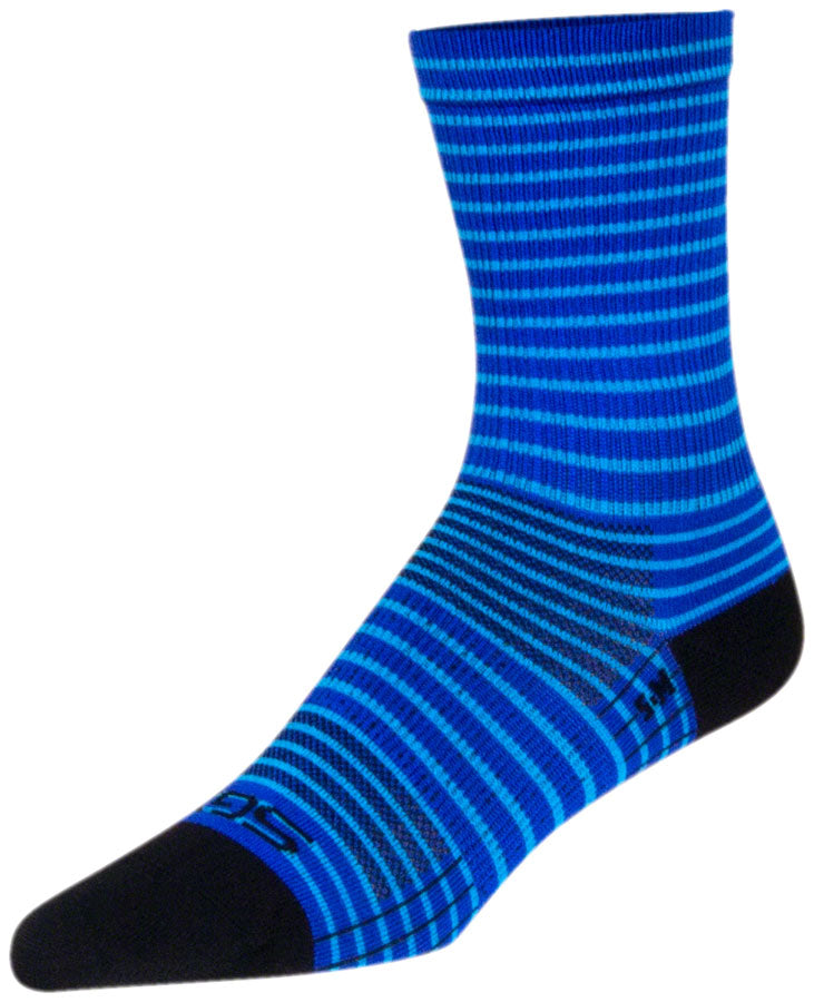 SockGuy SGX Royal Stripes Socks - 6 inch, Royal, Large/X-Large