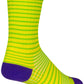 SockGuy SGX Yellow Stripes Socks - 6 inch, Yellow, Small/Medium
