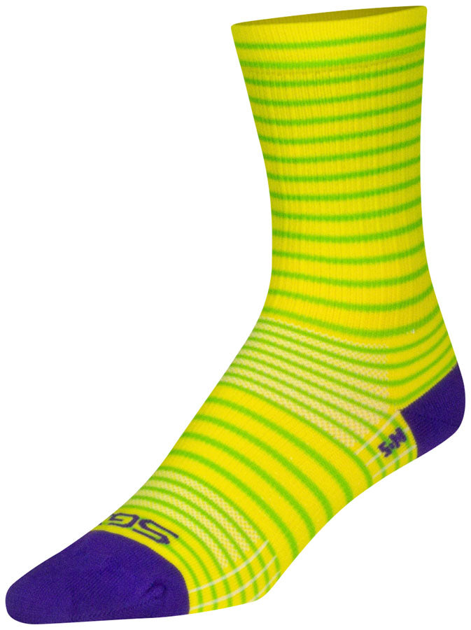 SockGuy SGX Yellow Stripes Socks - 6 inch, Yellow, Small/Medium