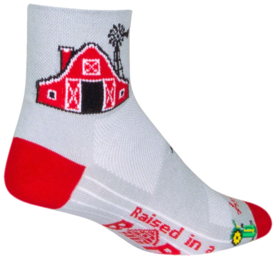 SockGuy Classic Barn Socks - 3 inch, White, Large/X-Large