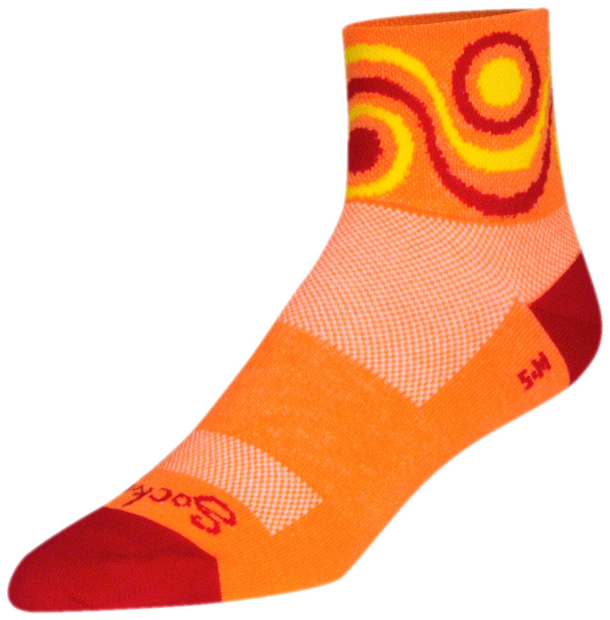 SockGuy Classic Flow Socks - 3 inch, Orange, Small/Medium
