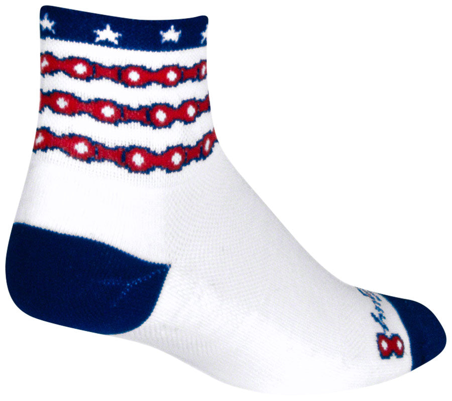SockGuy Classic The Brave Socks - 3 inch, White, Large/X-Large
