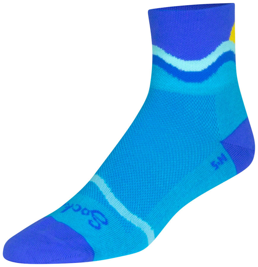 SockGuy Classic Waterworld Socks - 3 inch, Blue, Small/Medium