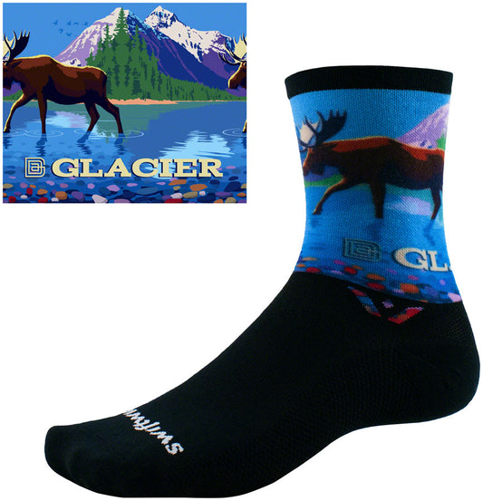 Swiftwick Vision Six Socks - 6 inch, Impression Glacier, Small