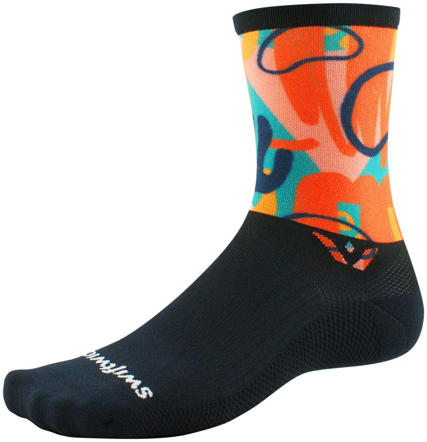 Swiftwick Vision Six Impresssion Socks - 6 inch, Doodle, Medium