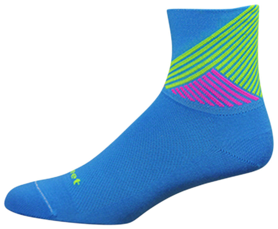 DeFeet Aireator Color MT Socks - 3 inch, Barnstormer Blue, Women's,Large