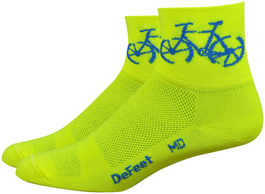 DeFeet Aireator Townee Socks - 3 inch, Hi-Vis Yellow, X-Large