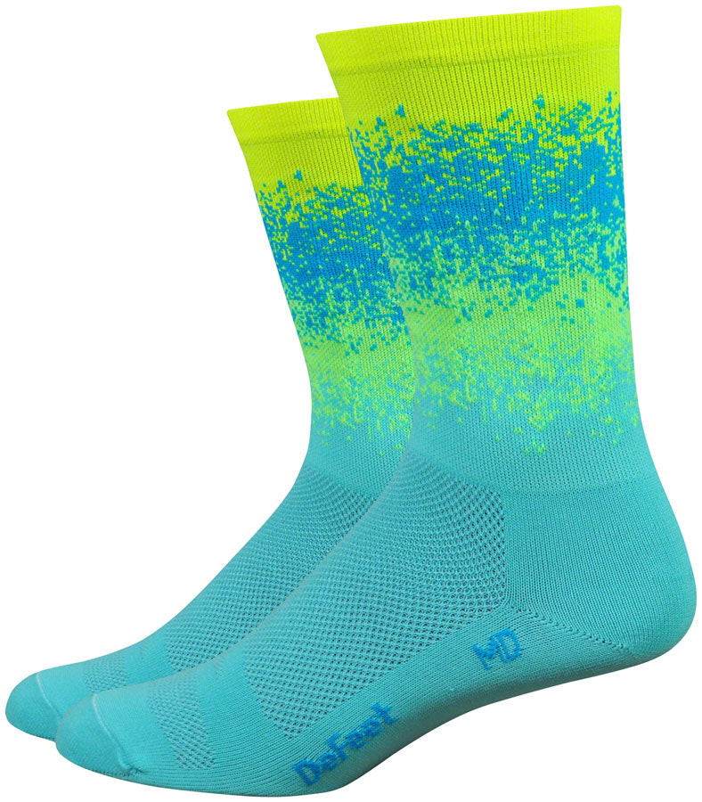 DeFeet Aireator Barnstormer Ombre Socks - 6 inch, Blue/Multi-Color, Small