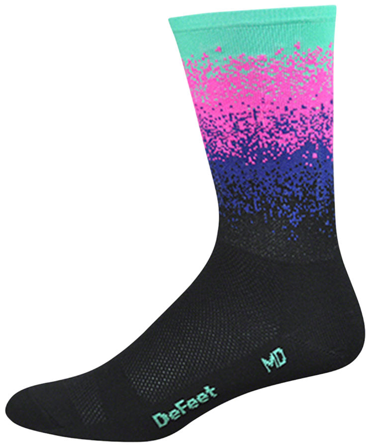 DeFeet Aireator Ombre Socks - 6 inch, Black/Blue/Pink/Celeste, Medium
