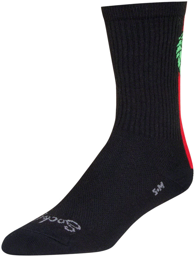 SockGuy Crew Hoppyness Socks - 6 inch, Black, Small/Medium