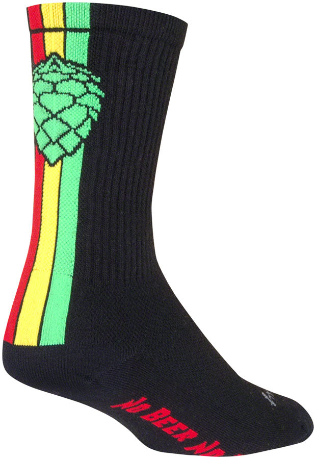 SockGuy Crew Hoppyness Socks - 6 inch, Black, Large/X-Large