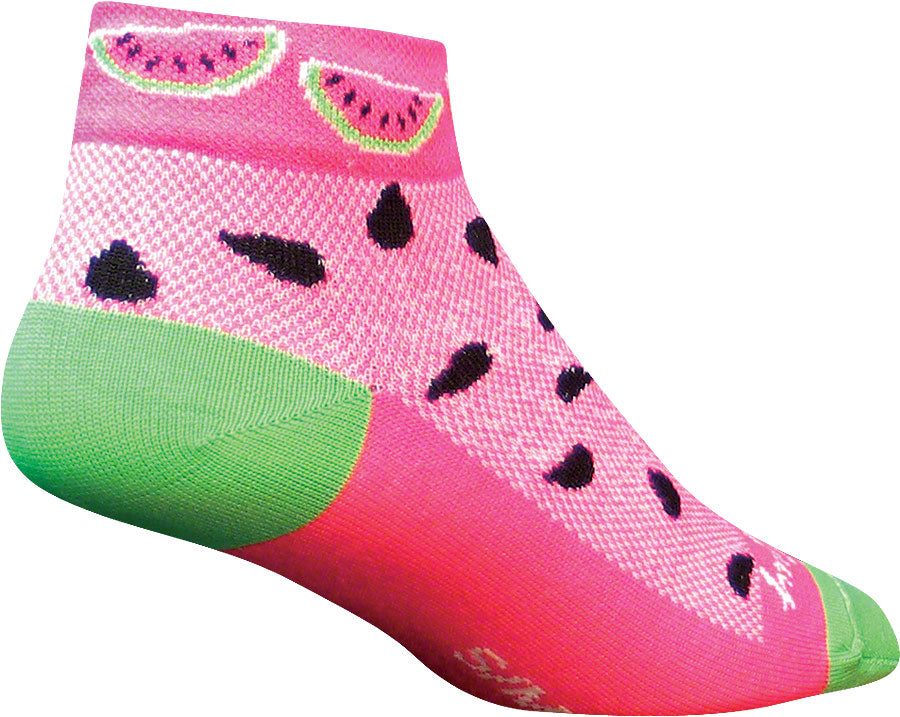 SockGuy Classic Watermelon Socks - 1 inch, Pink, Women's, Small/Medium