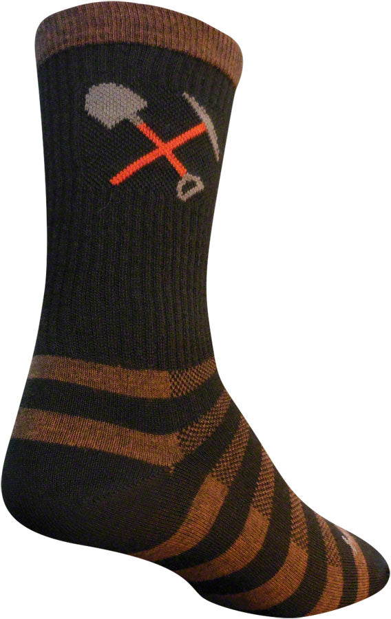 SockGuy Trail Maintenance Wool Socks - 6 inch, Black, Small/Medium