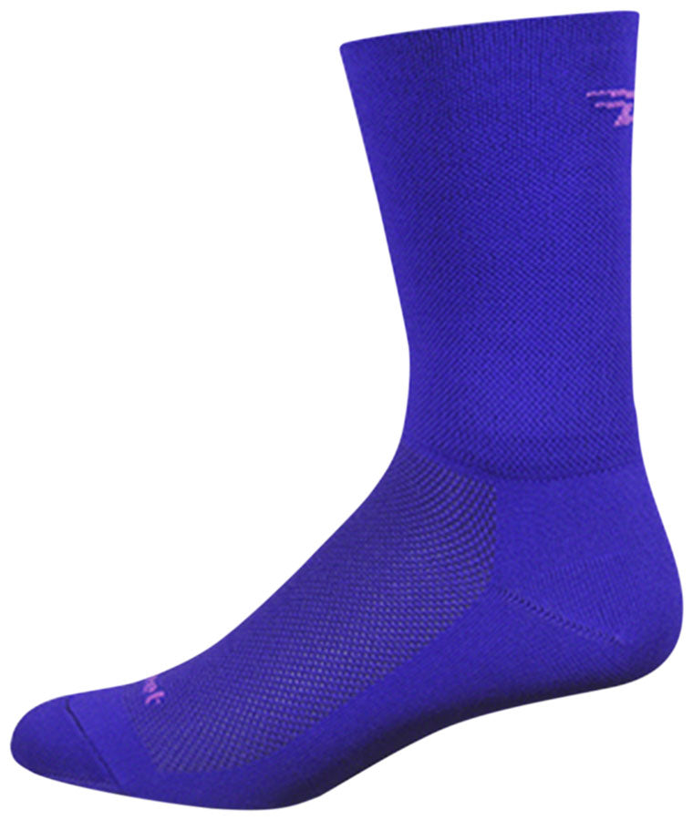 DeFeet Aireator D-Logo Double Cuff Socks - 6 inch, Purple, Small