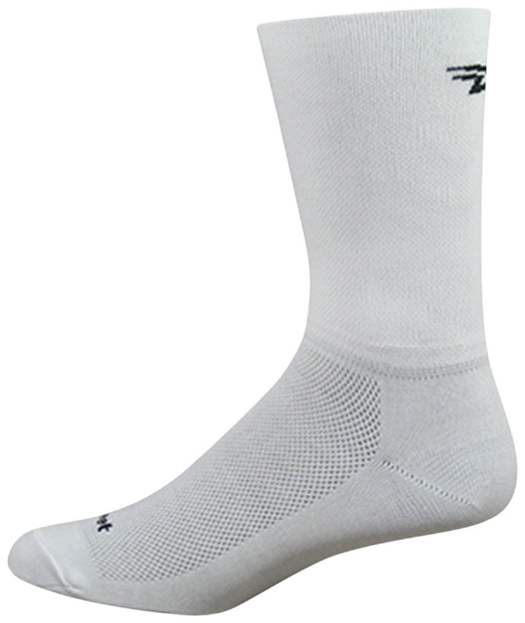 DeFeet Aireator D-Logo Double Cuff Socks - 6 inch, White, X-Large