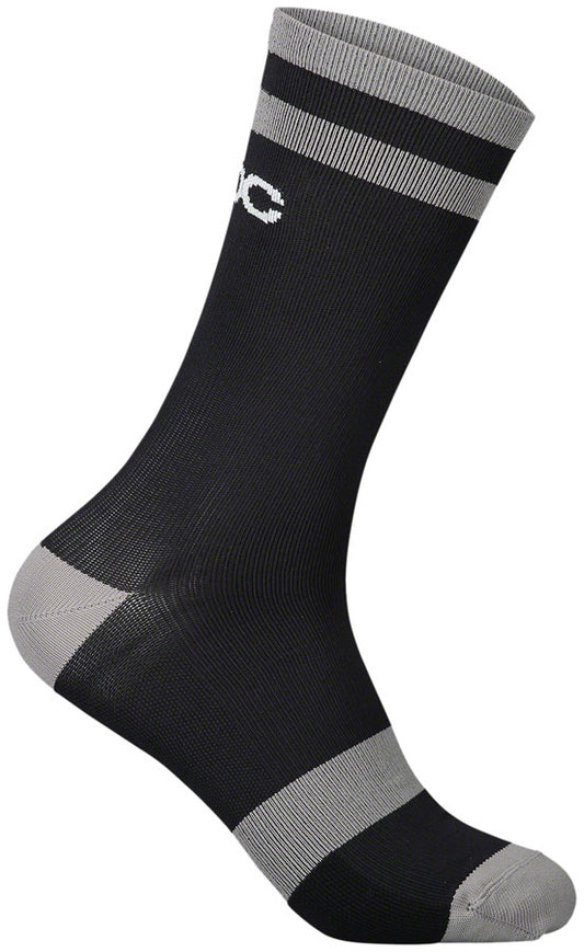 POC Lure MTB Socks - Black/Gray, Medium