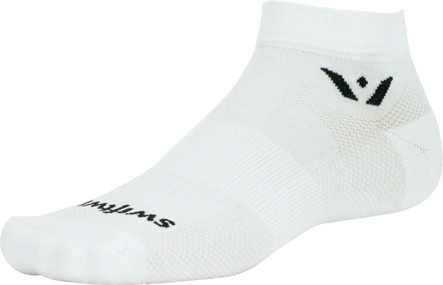 Swiftwick Aspire One Socks - 1 inch, White, Large