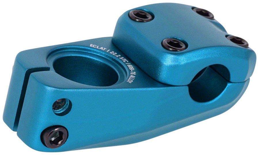 Eclat Onyx Stem - Toploader, 22.2mm, 50mm Reach, Cyan