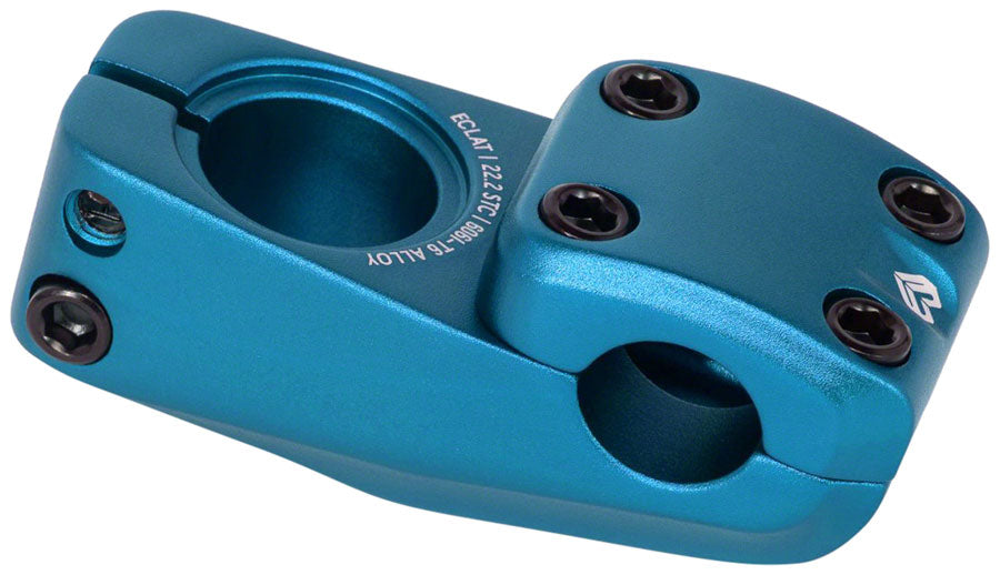 Eclat Onyx Stem - Toploader, 22.2mm, 50mm Reach, Cyan