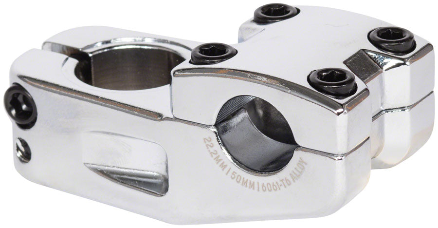 Salt Pro BMX Chrome 50mm Top Load Stem 22.2mm Clamp 1 1/8 in Steerer Silver