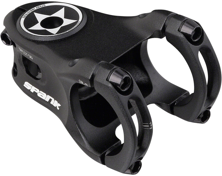 Spank SPLIT 0 Degree 1 8" 50mm Threadless Stem 35mm Clamp 1 1/8 in Steerer Black
