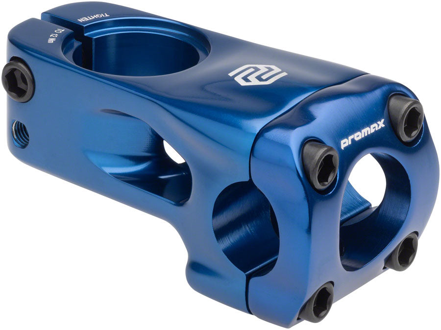 Promax Banger BMX Stem 53mm Front Load Stem 22.2mm Clamp 1 1/8 in Steerer Blue