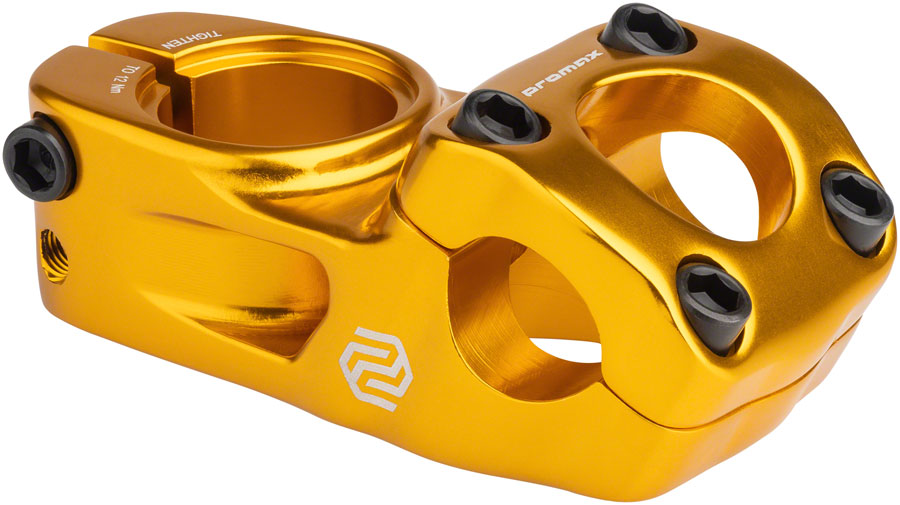 Promax Impact BMX Stem 53mm Top Load Stem 22.2mm Clamp 1 1/8 in Steerer Gold