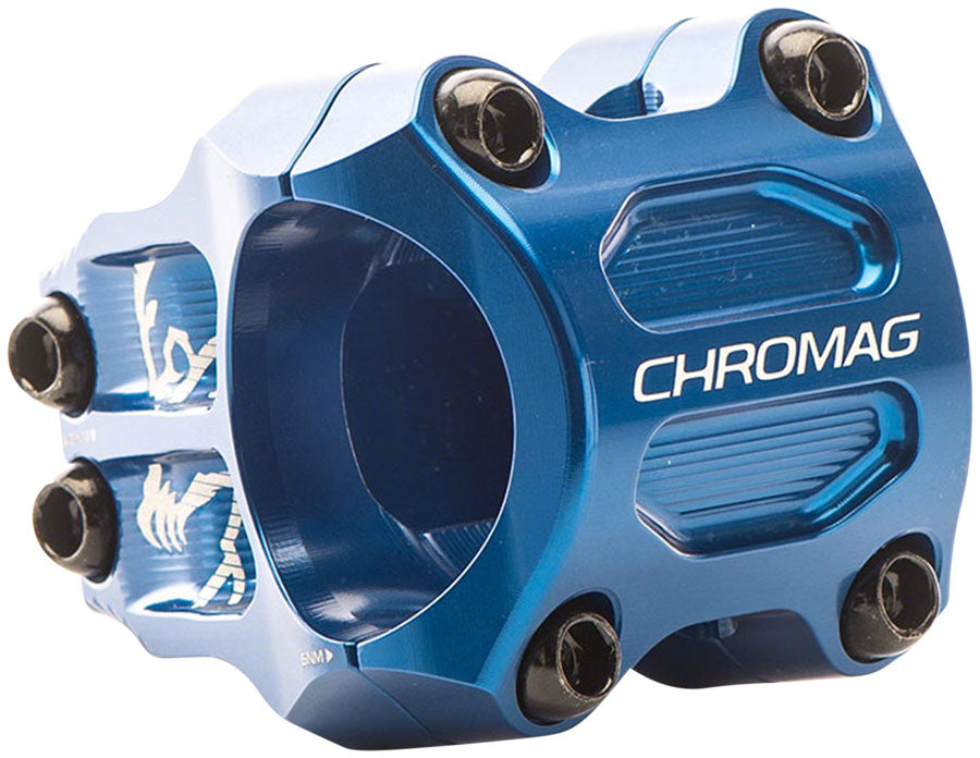 Chromag Riza Stem 45mm Threadless Stem 31.8mm Clamp 1 1/8 in Steerer Blue