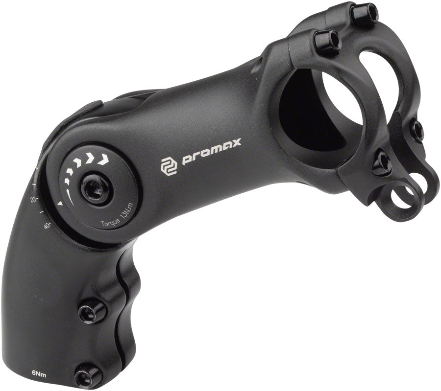 Promax MA-540L Adjustable Stem 100mm Stem 31.8mm Clamp 1 1/8 in Steerer Black