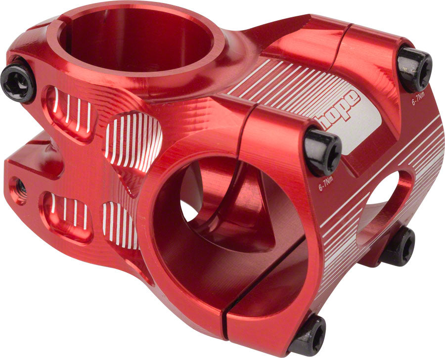 Hope AM/Freeride Stem 35mm Threadless Stem 31.8mm Clamp 1 1/8 in Steerer Red