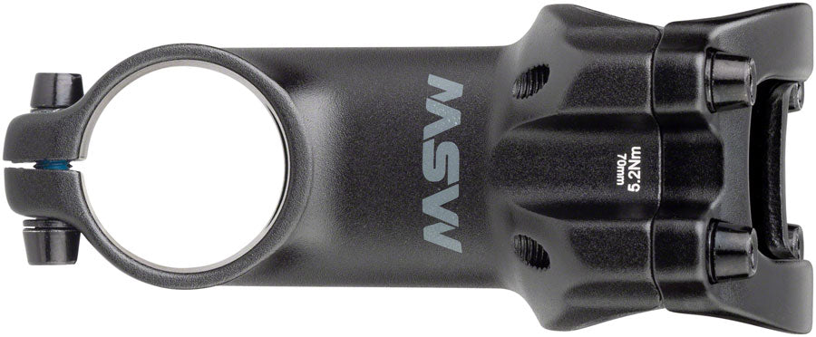 MSW 17 1 8" Aluminum 70mm Threadless Stem 31.8mm Clamp 1 1/8 in Steerer Black