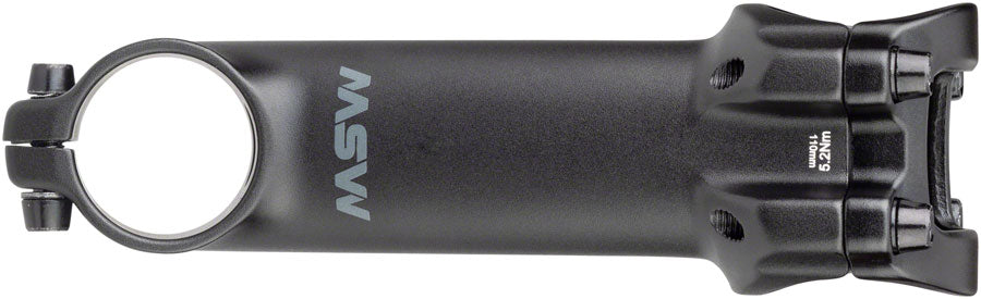MSW 17 1 8" Aluminum 110mm Threadless Stem 31.8mm Clamp 1 1/8 in Steerer Black