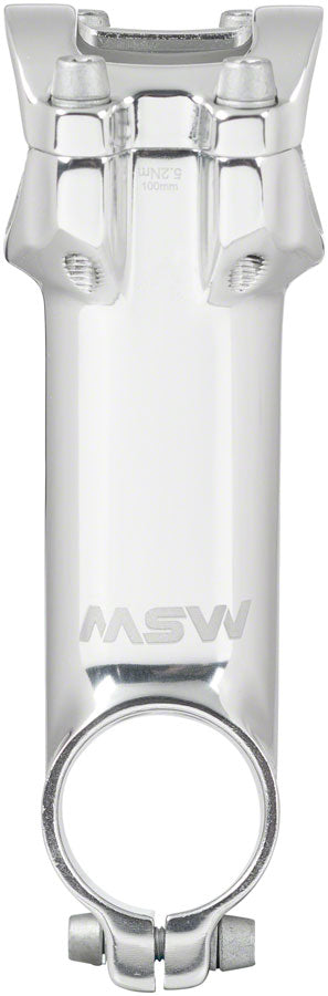MSW 17 1 8" Aluminum 100mm Threadless Stem 31.8mm Clamp 1 1/8 in Steerer Silver