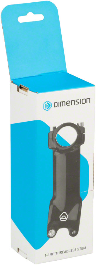Dimension 7 1 8" Alloy 110mm Threadless Stem 25.4mm Clamp 1 1/8 in Steerer Black