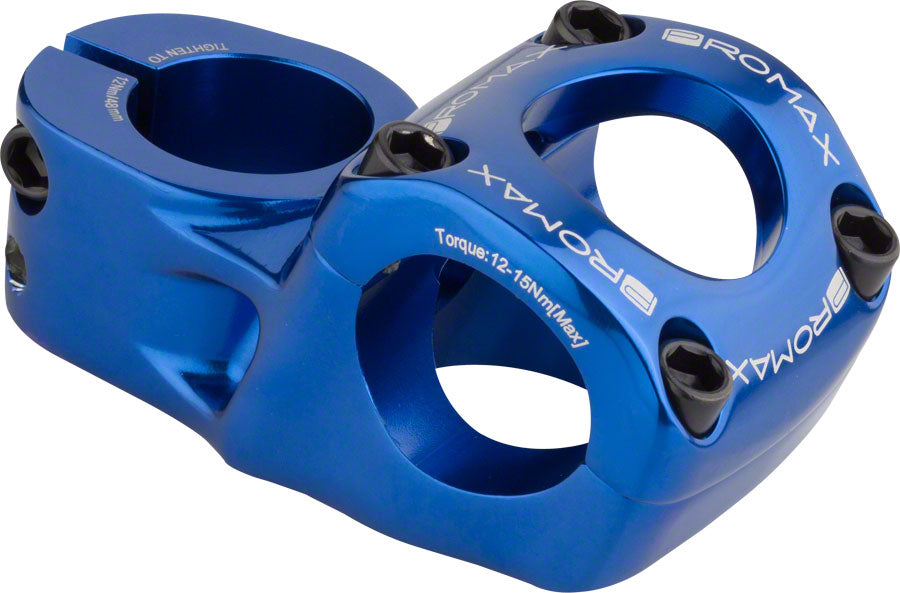 Promax Impact BMX Stem 48mm Top Load Stem 31.8mm Clamp 1 1/8 in Steerer Blue