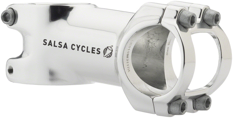 Salsa Guide 6 1 8" Aluminum 60mm Threadless Stem 31.8mm Clamp 1 1/8 in Silver