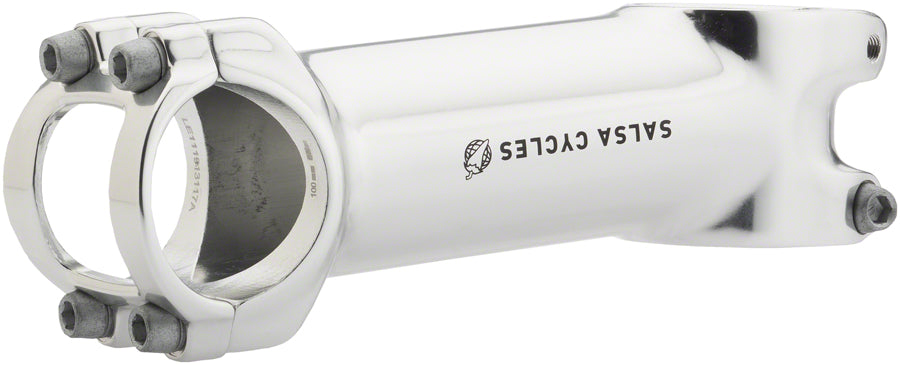 Salsa Guide 6 1 8" Aluminum 100mm Threadless Stem 31.8mm Clamp 1 1/8 in Silver