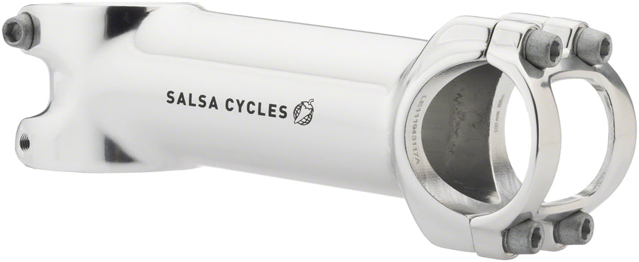 Salsa Guide 6 1 8" Aluminum 100mm Threadless Stem 31.8mm Clamp 1 1/8 in Silver